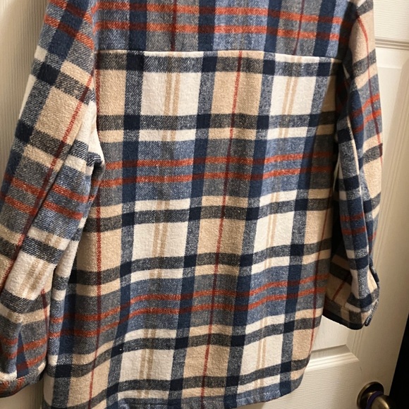 Miss Selfie Medium Plaid Button-Up Shirt Jacket - Picture 8 of 9